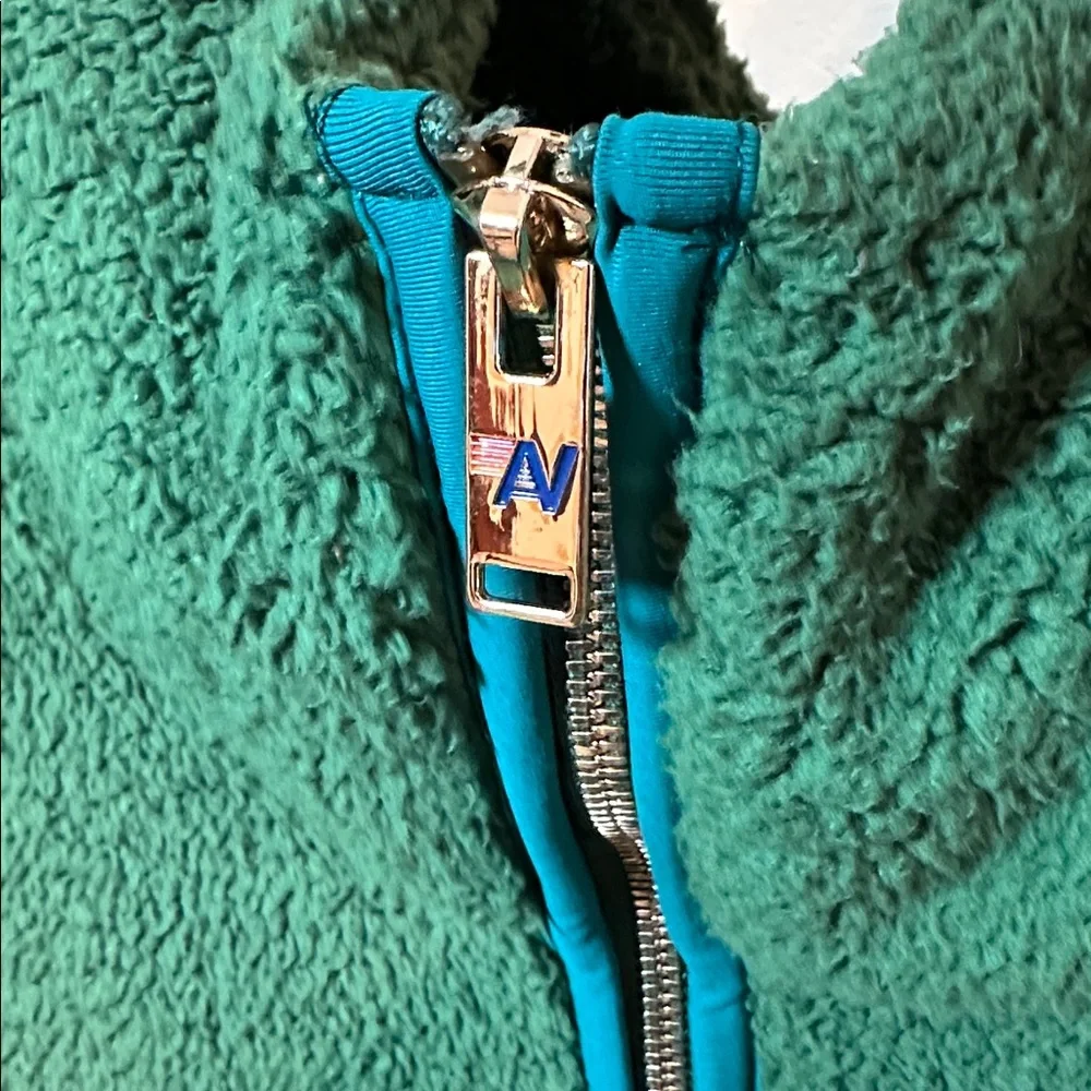 Aviator Nation Teddy unisex hooded half zip - garden green - Picture 4 of 6